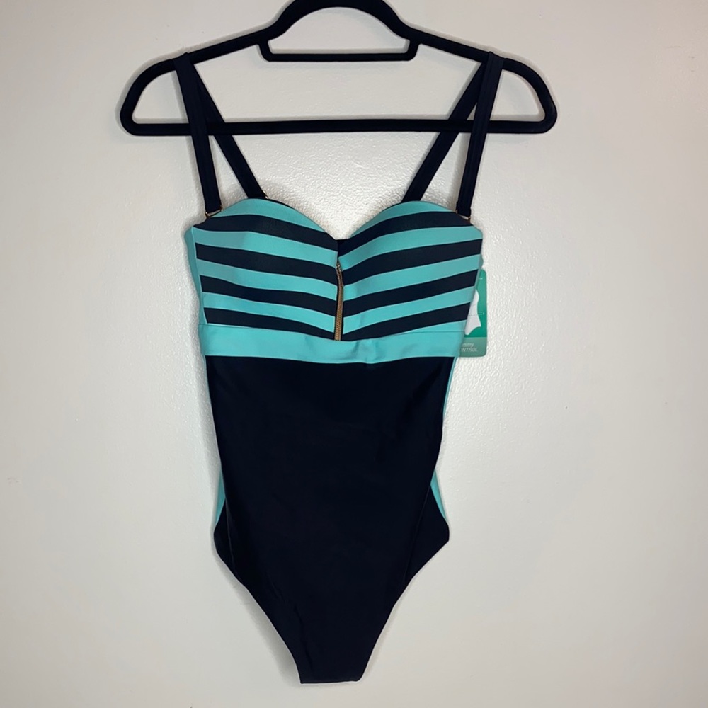 Leonisa Women One Piece Swimsuit Tummy Control L